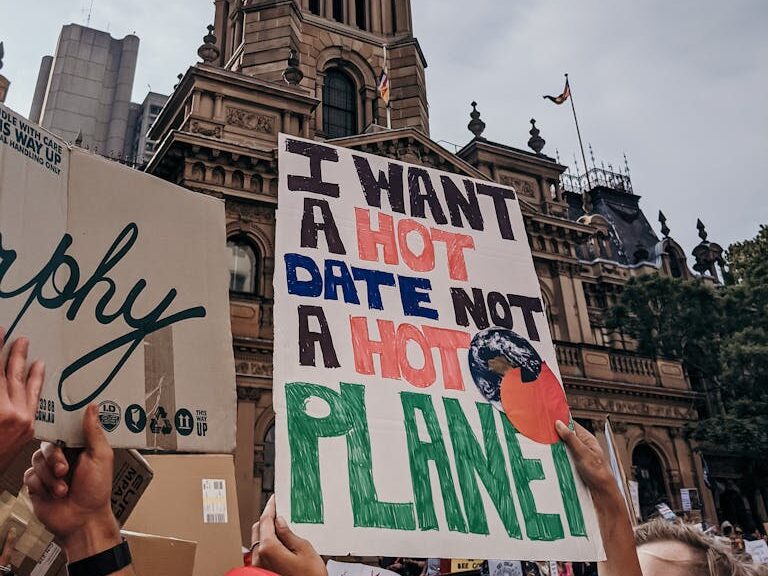 People Protesting a Climate change